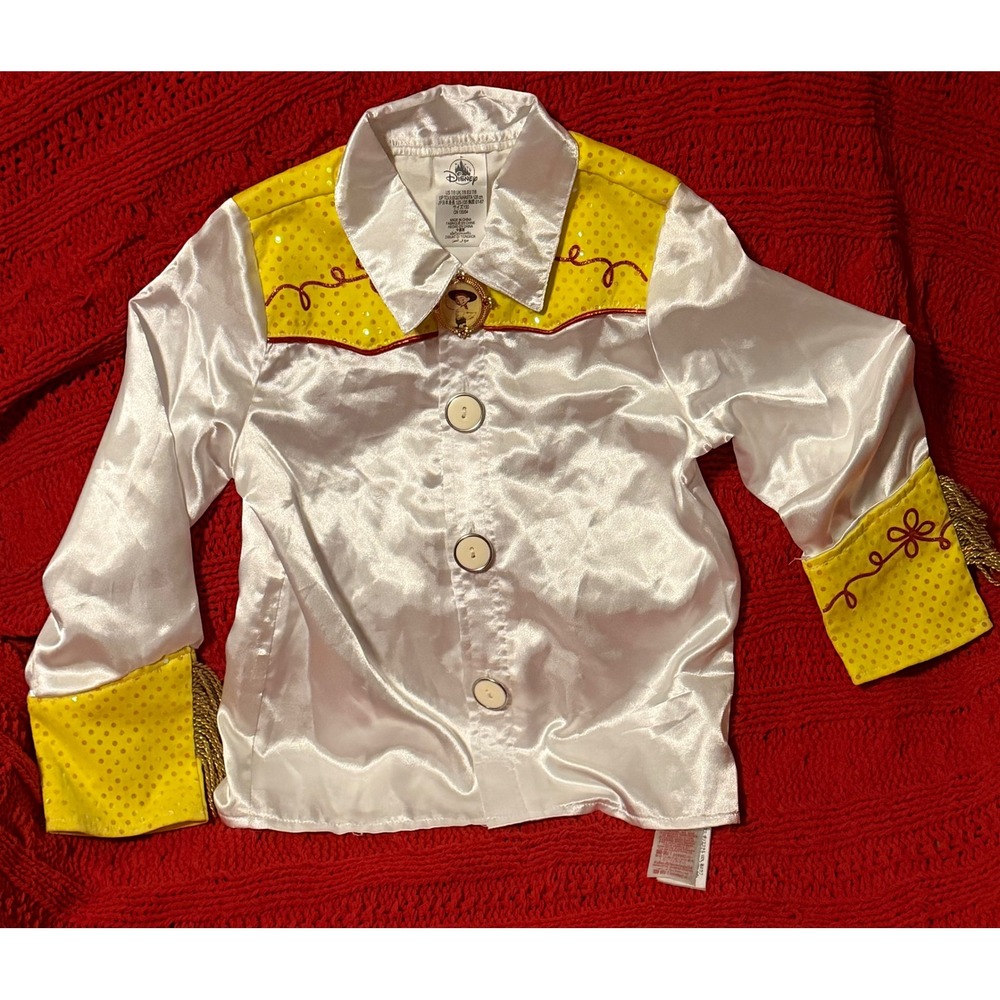 Disney Store Toy Story Jessie Cowgirl Costume Top White Yellow Girls Size 7/8